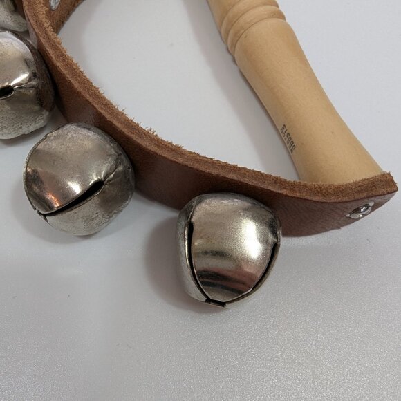 Set of 2 Westco Hand Sleigh Bells - Wooden Handle 5 Bells Each - Picture 7 of 7